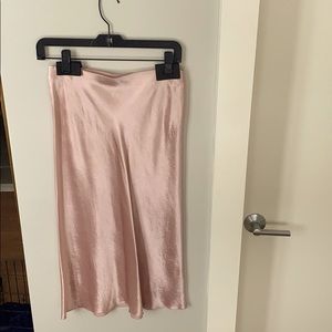 Vince Satin MIDI Slip Skirt